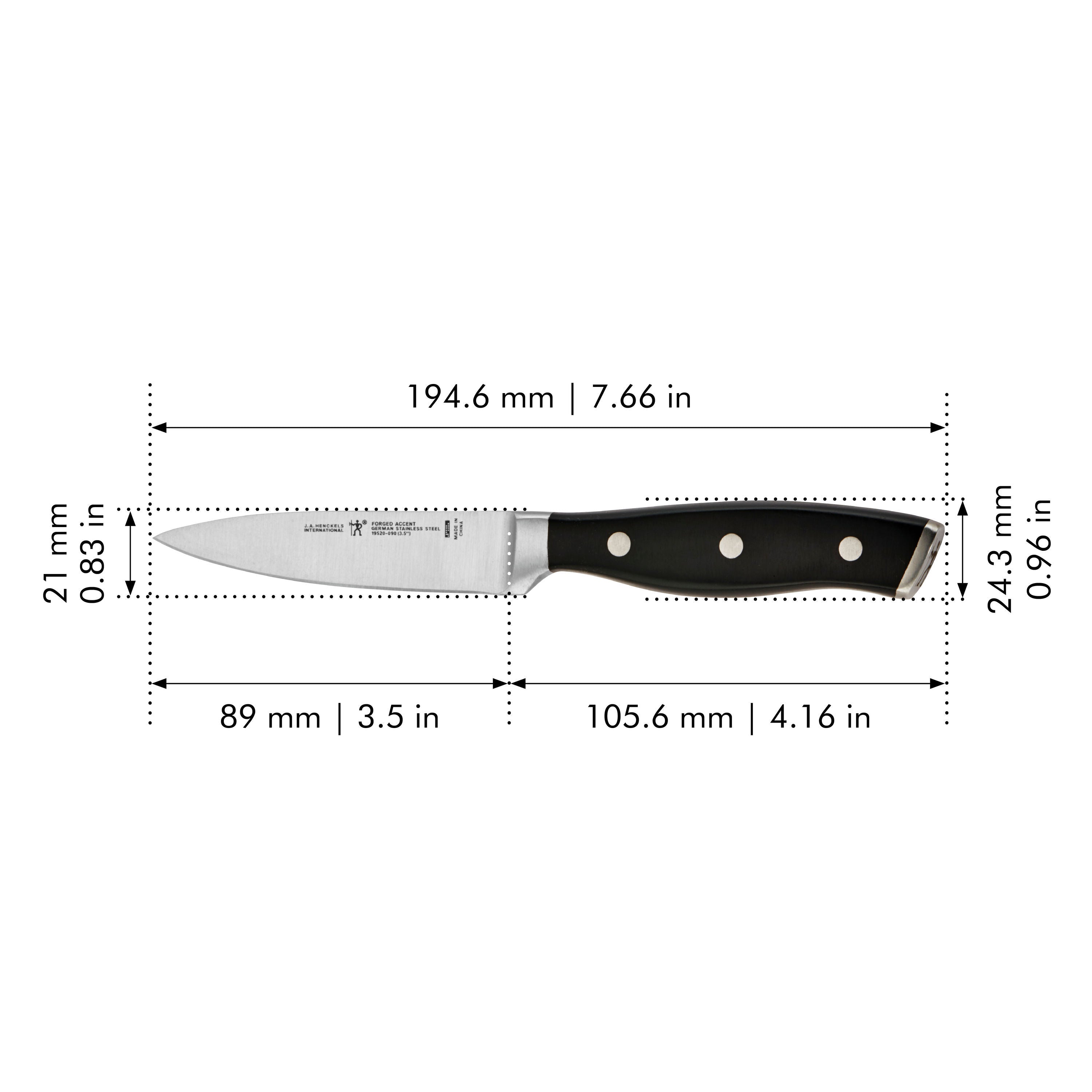 HENCKELS Forged Accent 3.5 inch Paring Knife, Black-1