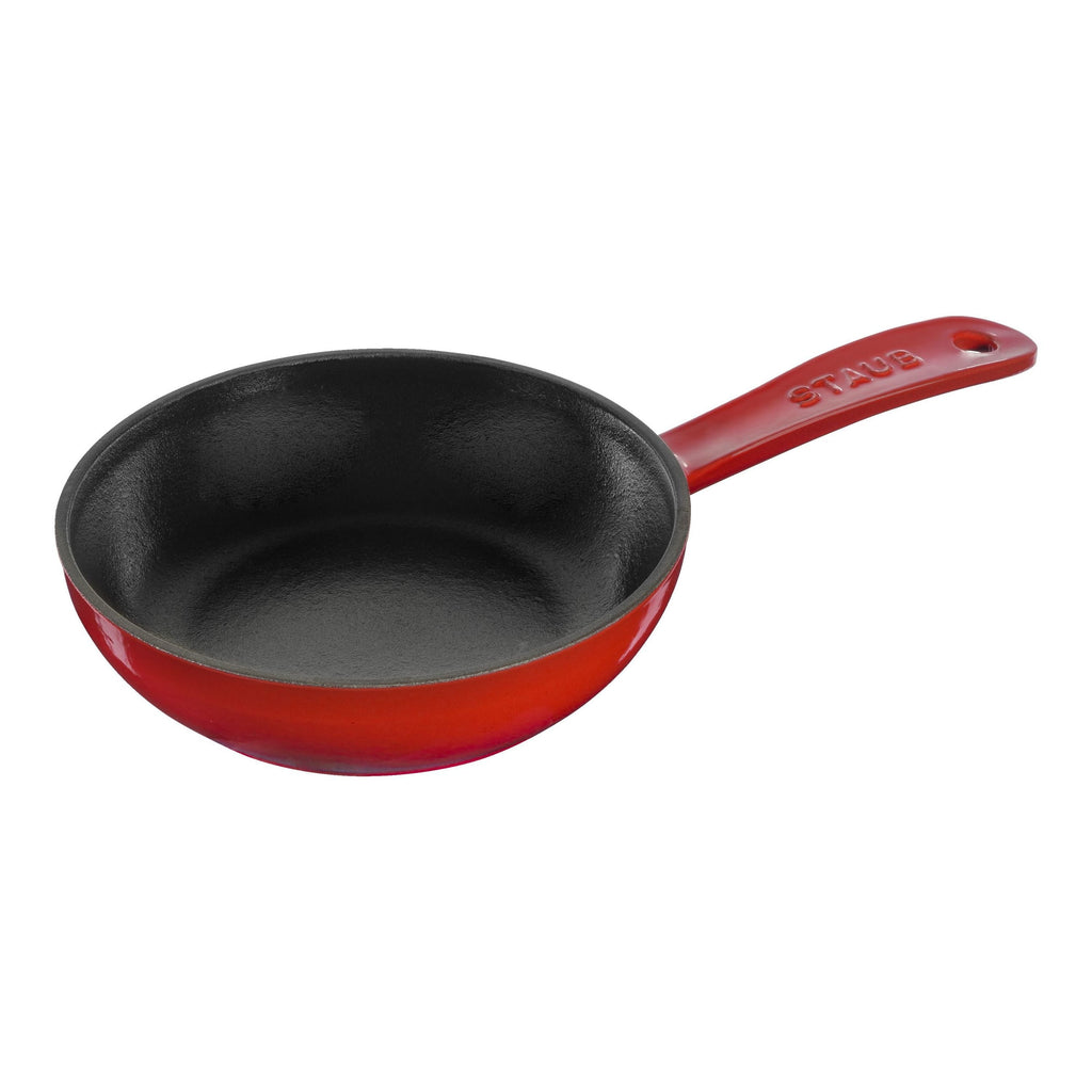 STAUB Pans 16 cm / 6.5 inch Cast Iron Frying Pan, Cherry-0