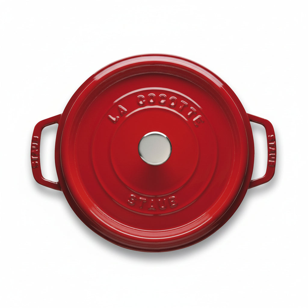 STAUB La Cocotte 3.7 L Cast Iron Round Cocotte, Cherry