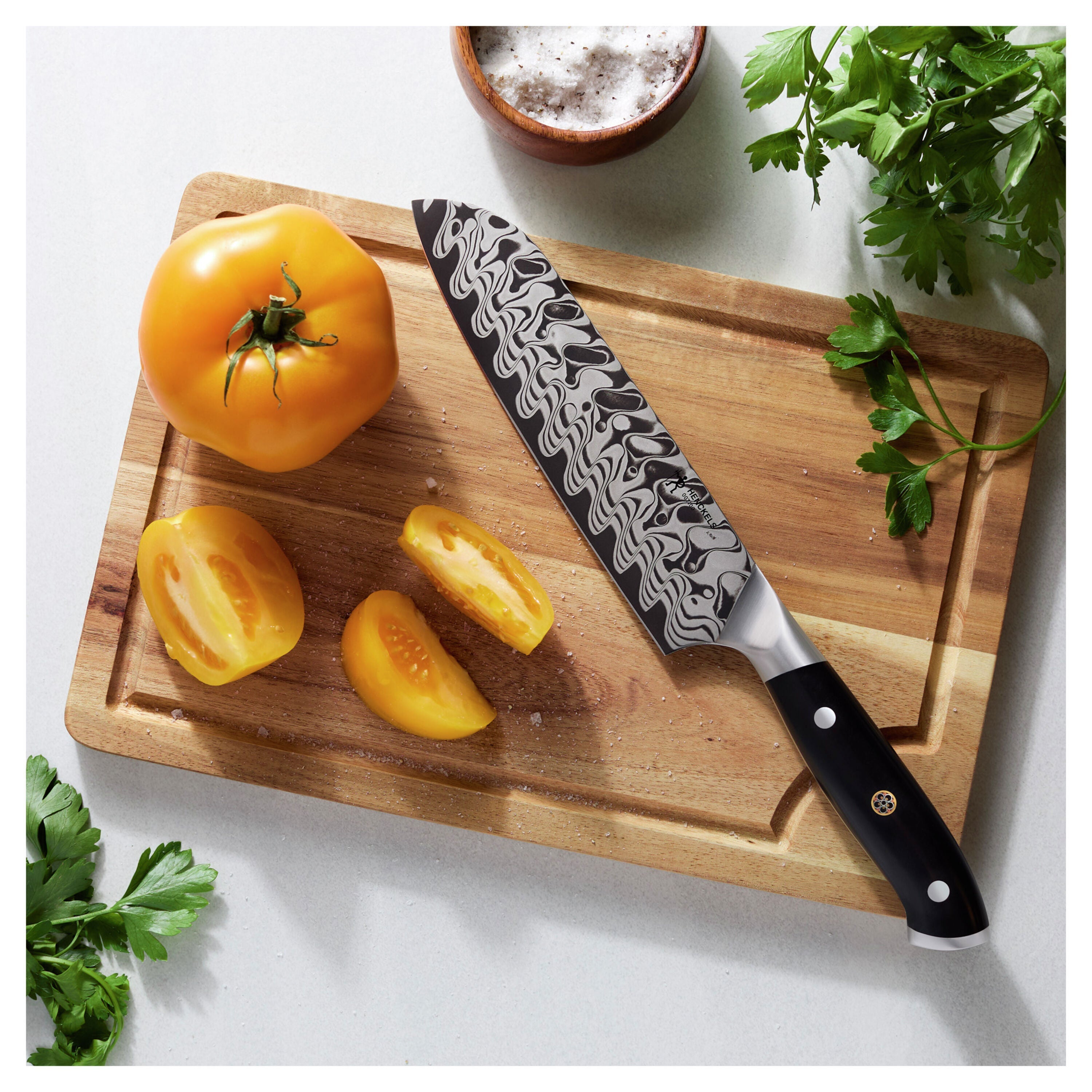 HENCKELS Compass Damascus 7 inch Santoku-2