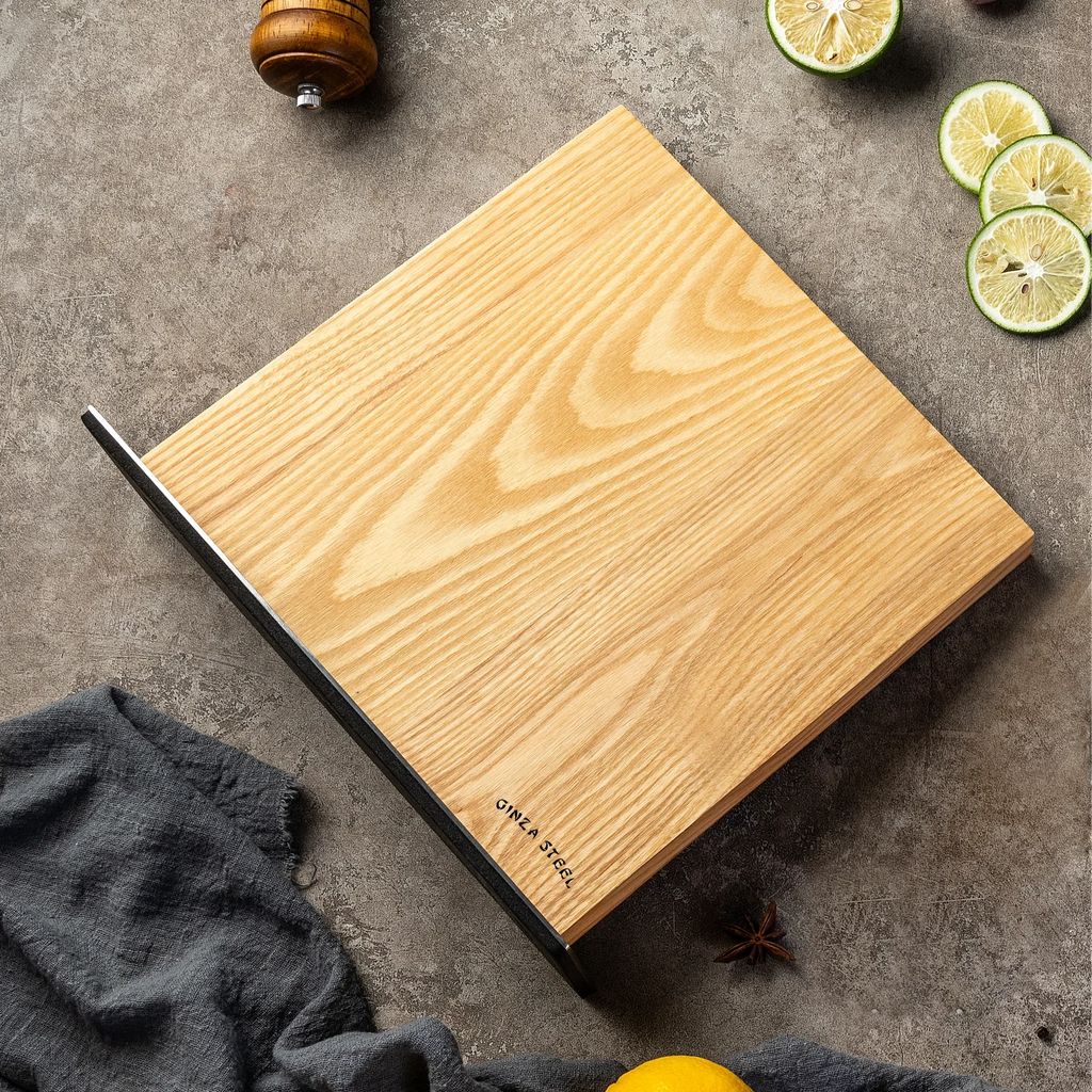 Bloc à couteaux magnétique en bois Ginza Steel