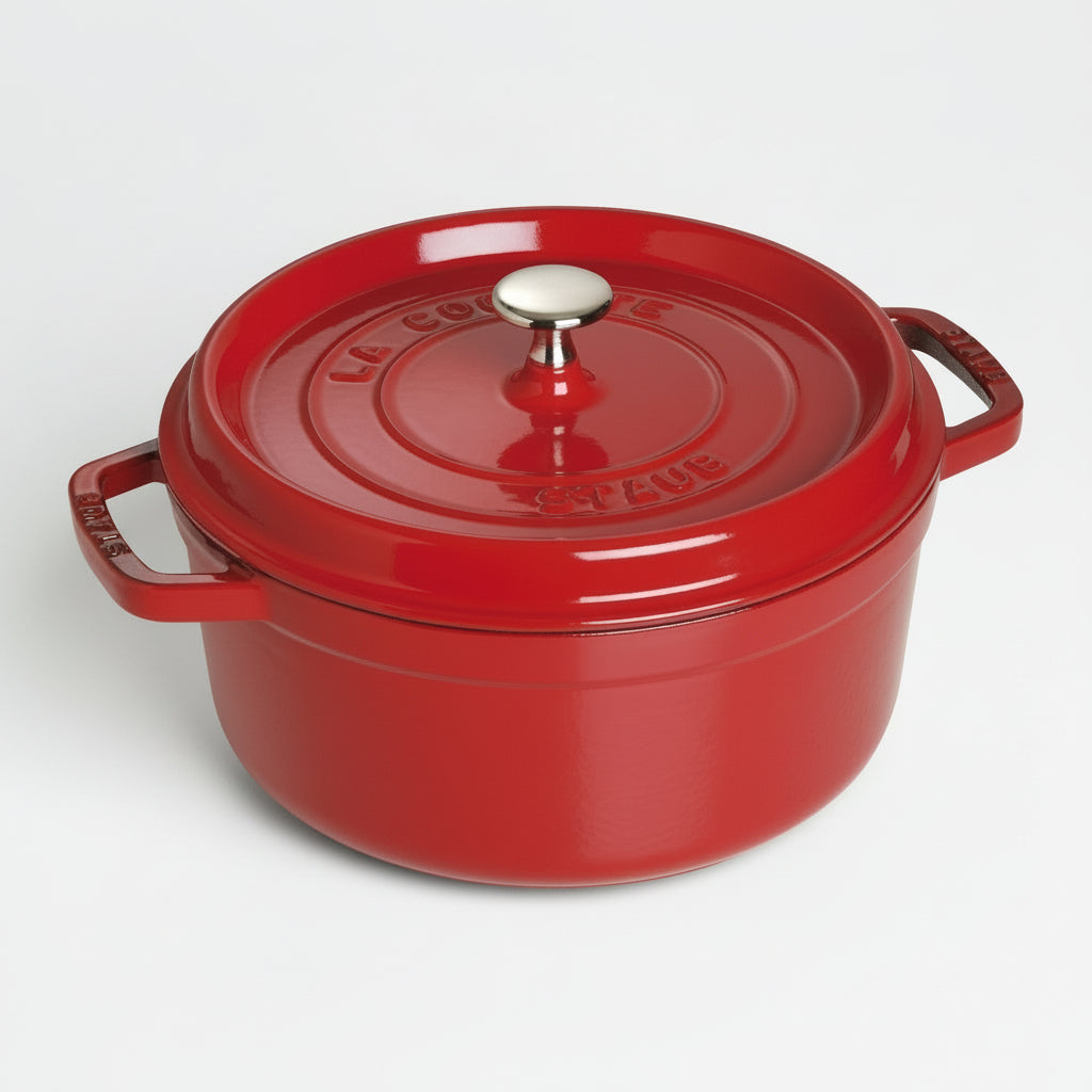 STAUB La Cocotte 6.75 L Cast Iron Oval Cocotte, Cherry -02