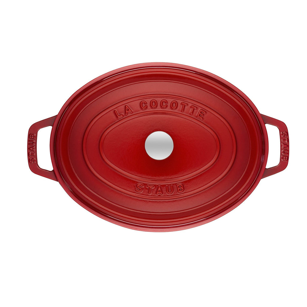 STAUB La Cocotte 6.75 L Cast Iron Oval Cocotte, Cherry -002